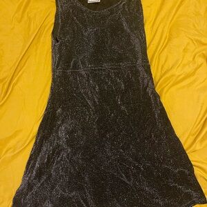 Joules Black Glitter Tank Mini Dress